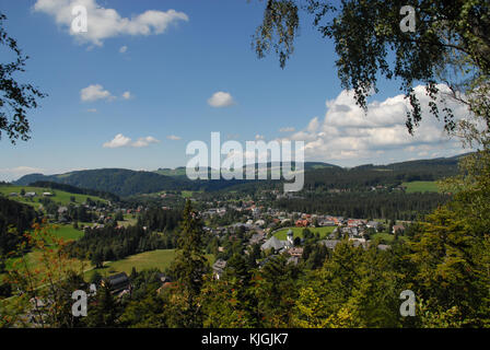 Vista di Hinterzarten in estate, foresta nera, Germania Foto Stock