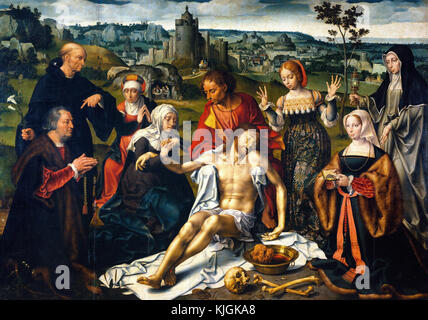 Joos van Cleve - pala d altare del Compianto di Cristo Pannello centrale: il Compianto di Cristo Foto Stock