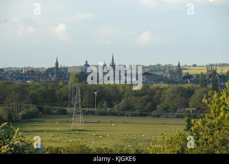 Vista di Oxford dal Hinksey Hill Foto Stock