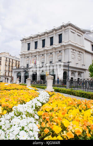 Il teatro reale. Plaza Oriente, Madrid, Spagna. Foto Stock