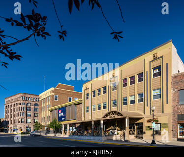 Edifici per uffici a Last Chance Gulch, street nel centro di Helena, Montana, USA Foto Stock