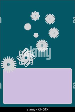 Elegante carta vacanze in colori profondi con il simbolo del fiocco di neve design Illustrazione Vettoriale