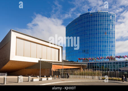 Ginevra, Svizzera - 30 Ottobre 2017 : il quartier generale della Organizzazione Mondiale della Proprietà Intellettuale è uno dei più suggestivi archita Foto Stock