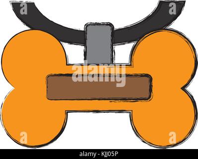Collare cane isolato Illustrazione Vettoriale