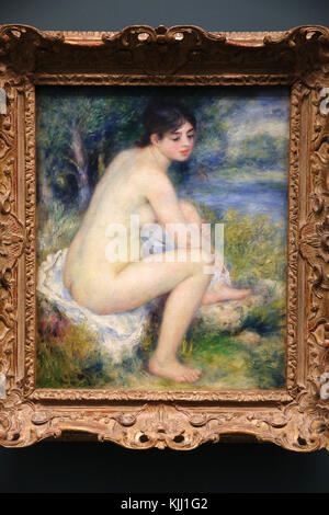 MusŽe de l'Orangerie, Parigi. Pierre-Auguste Renoir, femme nue dans un paysage, vers 1883. Huile sur toile. La Francia. Foto Stock