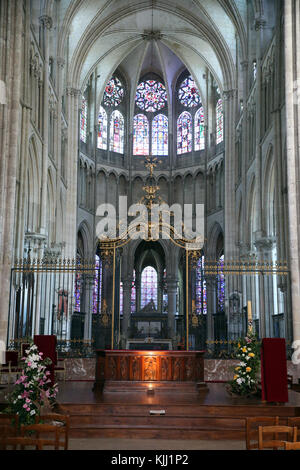 Auxerre cattedrale dedicata a Santo Stefano. Il coro. La Francia. Foto Stock