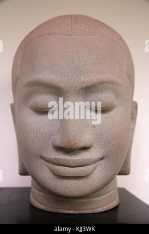 Testa di Buddha. Cambogia. Foto Stock