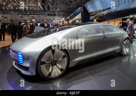 Ginevra, Svizzera - 1 Marzo 2016: Mercedes-Benz nozione autonoma auto all'86º Salone Internazionale di Ginevra a Palexpo, Ginevra. Foto Stock