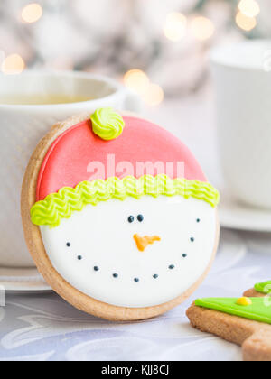 Natale decorati gingebread cookie. Foto Stock