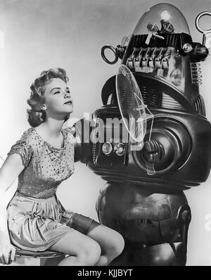 Forbidden PLANET 1956 MGM fantascienza film con Anne Francis e Robby il Robot Foto Stock