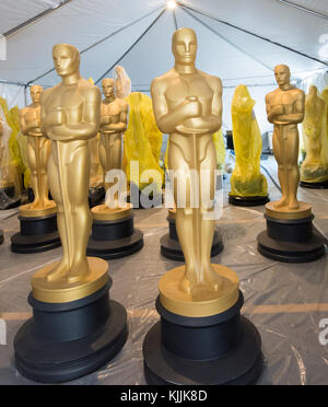 HOLLYWOOD, CA - FEBBRAIO 25: I preparativi per gli Oscar continuano per il 88° Annual Academy Awards all'Hollywood & Highland Center il 25 febbraio 2016 a Hollywood, California. Persone: Atmosfera Foto Stock