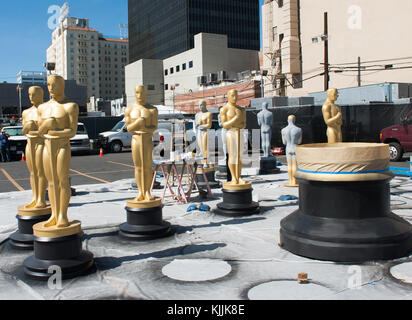 HOLLYWOOD, CA - FEBBRAIO 25: I preparativi per gli Oscar continuano per il 88° Annual Academy Awards all'Hollywood & Highland Center il 25 febbraio 2016 a Hollywood, California. Persone: Atmosfera Foto Stock