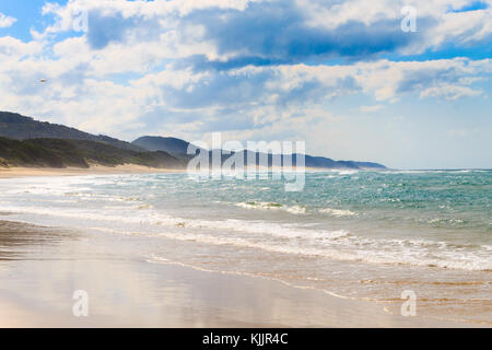 Isimangaliso Wetland Park Beach, Sud Africa. South African paesaggio. Santa Lucia Parco Nazionale Foto Stock