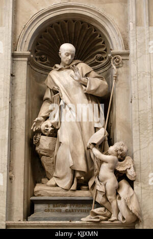 Saint Bruno statua nella Basilica di San Pietro a Roma. L'Italia. Foto Stock