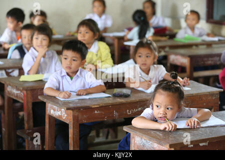 Scuola elementare. Allievi per aula. Laos.