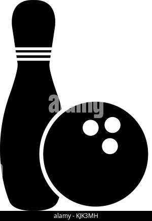 icona di bowling Illustrazione Vettoriale