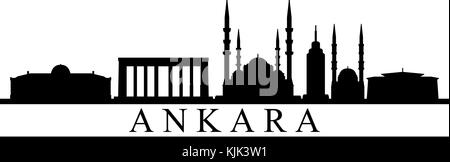 Lo skyline di Ankara Illustrazione Vettoriale