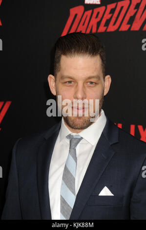 NEW YORK, NY - MARZO 10: Ben Thompson assiste il 'Daredevil' stagione 2 premiere a AMC Loews Lincoln Square 13 teatro di Marzo 10, 2016 a New York City. Persone: Ben Thompson Foto Stock