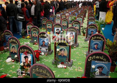 Tamil Eelam incontro a Sarcelles, Francia. Omaggio ai caduti del Tamil Eelam. Foto Stock