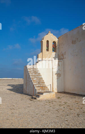 Chiesa della Madonna della Grazia (Igreja de Nossa Senhora da Graca) alla fortezza di Sagres,Algarve Portogallo Foto Stock