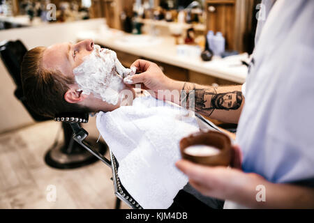 Capelli BARBA BAFFI trattamento Foto Stock