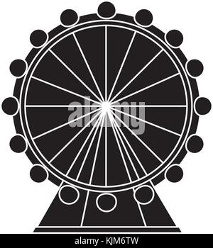 Ruota panoramica Ferris icon image Illustrazione Vettoriale
