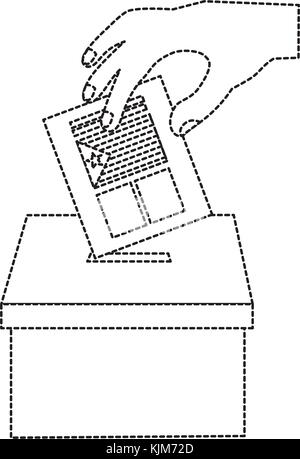 Catalunya bandiera indipendenza votazione immagine dell'icona Illustrazione Vettoriale