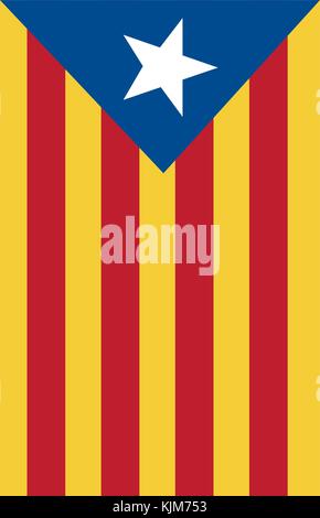 Catalunya bandiera icona immagine Illustrazione Vettoriale