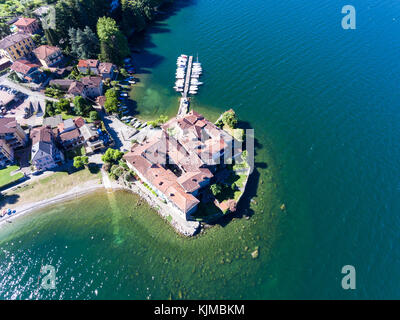 La riva bianca - lierna (lago di Como in Italia) Foto Stock