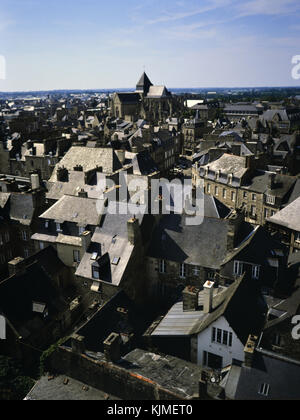 La Bretagna è una regione distinta del nord-ovest della Francia e che consiste del Finistère in occidente, Côtes-d'Armor nel nord, Ille-et-Vilaine nel nord est, Loire-Atlantique nel sud est e Morbihan nel sud del Golfo di Biscaglia. Foto Stock