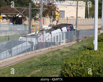 Mockingbird station trail collegamenti con ron kirk bridge park Foto Stock