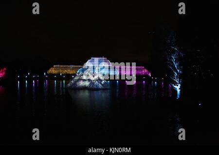 Kew Gardens a Natale Foto Stock