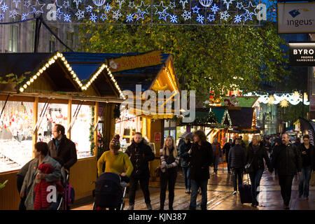 Il Frankfurt Mercatino di Natale 2017 a Birmingham, Regno Unito Foto Stock