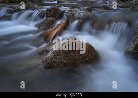 Otturatore lento del batu kurau river, taiping, perak, Malaysia Foto Stock