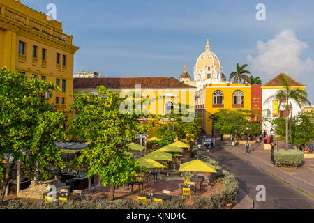 Museo del Caribe e cupola della Chiesa di San Pedro Claver | Cartagena de Indias | Colombia Foto Stock