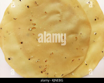 Indiano papadum gustoso alimento Foto Stock