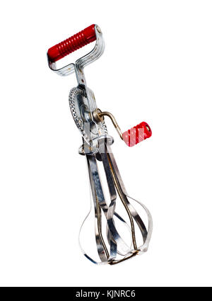 Vintage battitore uovo azionato senza l'utilizzo di elettricità. Foto Stock