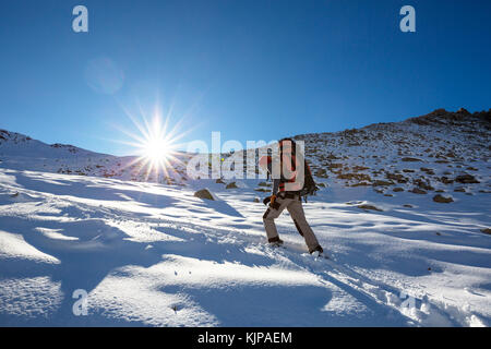 Escursione in montagna kackar nella Turchia orientale, stagione autunnale. Foto Stock