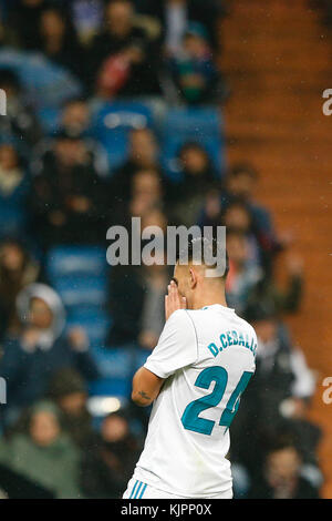 Dani Ceballos (24) del Real Madrid in player. La Copa del Rey tra Real Madrid vs Fuenlabrada al Santiago Bernabeu Stadium in Madrid, Spagna, 28 novembre 2017 . Foto Stock