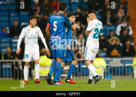 Dani Ceballos (24) del Real Madrid in player. La Copa del Rey tra Real Madrid vs Fuenlabrada al Santiago Bernabeu Stadium in Madrid, Spagna, 28 novembre 2017 . Foto Stock