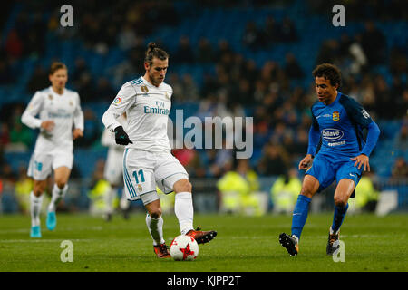 Madrid, Spagna. 28 Novembre, 2017. Gareth Bale (11) del Real Madrid in player. La Copa del Rey tra Real Madrid vs Fuenlabrada al Santiago Bernabeu Stadium in Madrid, Spagna, 28 novembre 2017 . Credito: Gtres Información más Comuniación on line, S.L./Alamy Live News Foto Stock