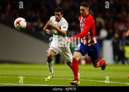 Madrid, Spagna. Il 29 Novembre, 2017. Fernando Torres (9) Atletico de Madrid il giocatore. La Copa del Rey tra Atlético de Madrid vs Elche CF a Wanda Metropolitano stadium in Madrid, Spagna, 29 novembre 2017 . Credito: Gtres Información más Comuniación on line, S.L./Alamy Live News Foto Stock