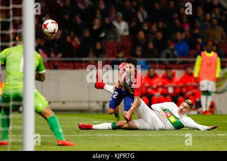 Madrid, Spagna. Il 29 Novembre, 2017. Nicolas Gaitan (22) Atletico de Madrid il giocatore. La Copa del Rey tra Atlético de Madrid vs Elche CF a Wanda Metropolitano stadium in Madrid, Spagna, 29 novembre 2017 . Credito: Gtres Información más Comuniación on line, S.L./Alamy Live News Foto Stock