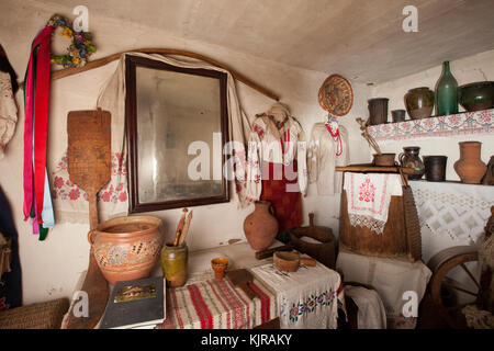 Interno della casa ucraino autentico ricamo e la decorazione della casa Foto Stock