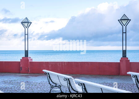 La stazione balneare di Binz in inverno, Germania Foto Stock