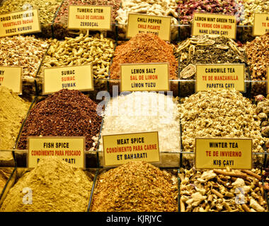 Le spezie e le erbe aromatiche Foto Stock