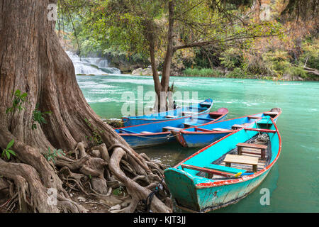 Barche da pesca in Messico Foto Stock