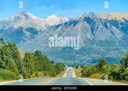 Patagonia autostrada a San Carlos de Bariloche, nequen, argentina Foto Stock