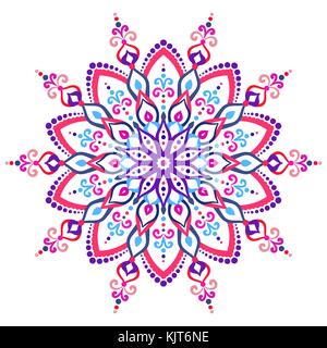 Mandala fiore elemento di design Illustrazione Vettoriale