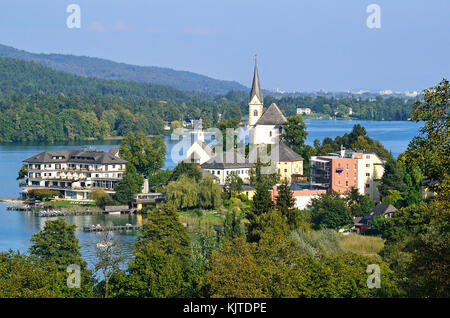 Vista di Maria Worth in Austria Foto Stock